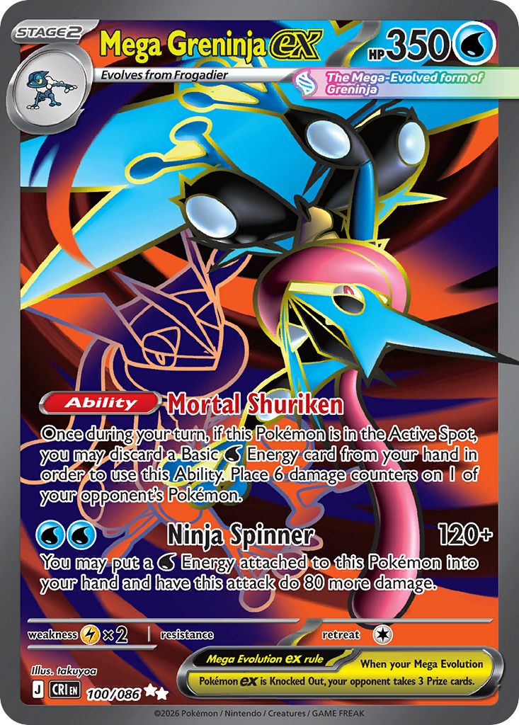 Mega Greninja ex Ultra Rare full art from Chaos Rising