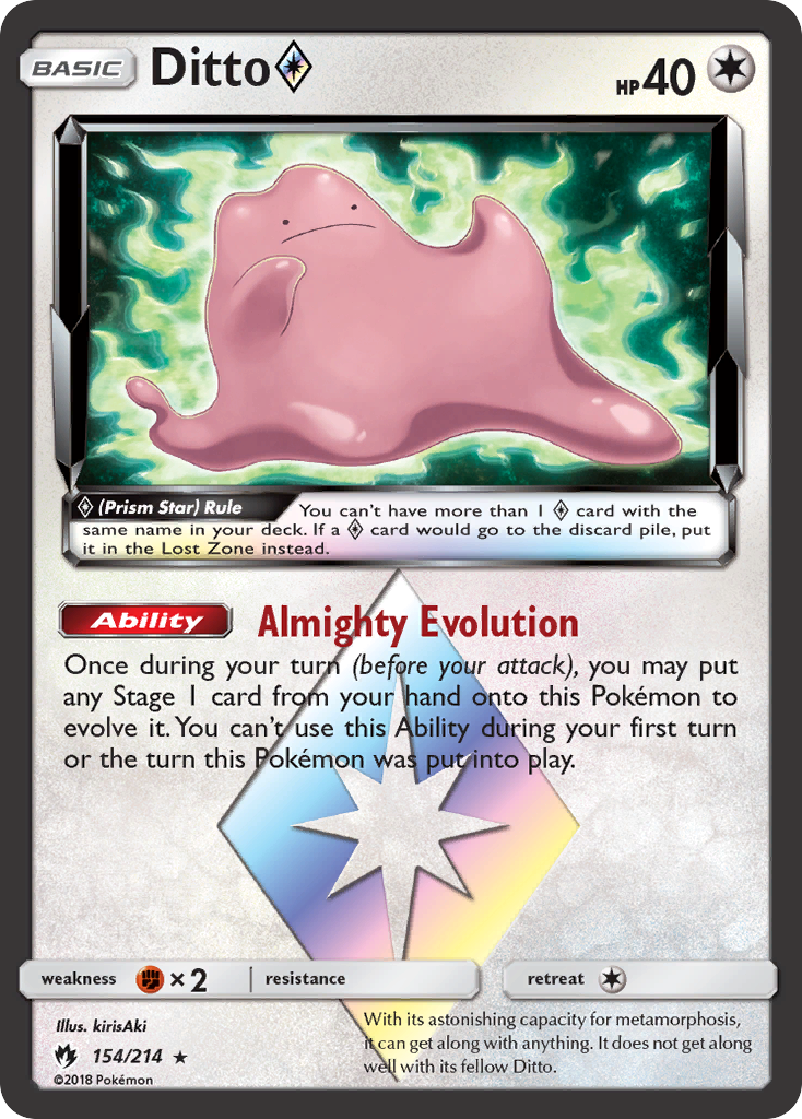 Ditto Prism Star from Lost Thunder