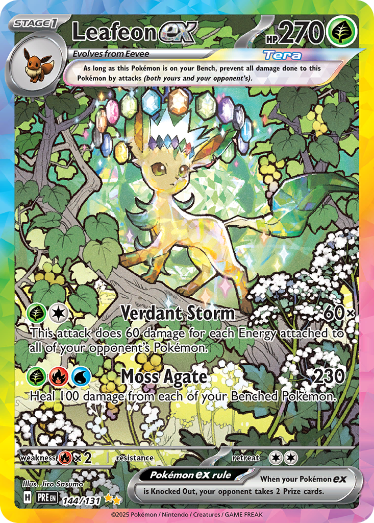 Leafeon ex Special Illustration Rare from Prismatic Evolutions