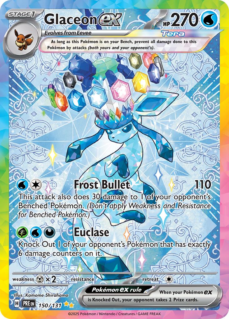 Glaceon ex Special Illustration Rare from Prismatic Evolutions