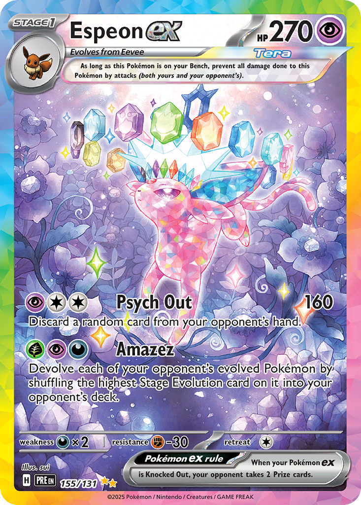 Espeon ex Special Illustration Rare from Prismatic Evolutions