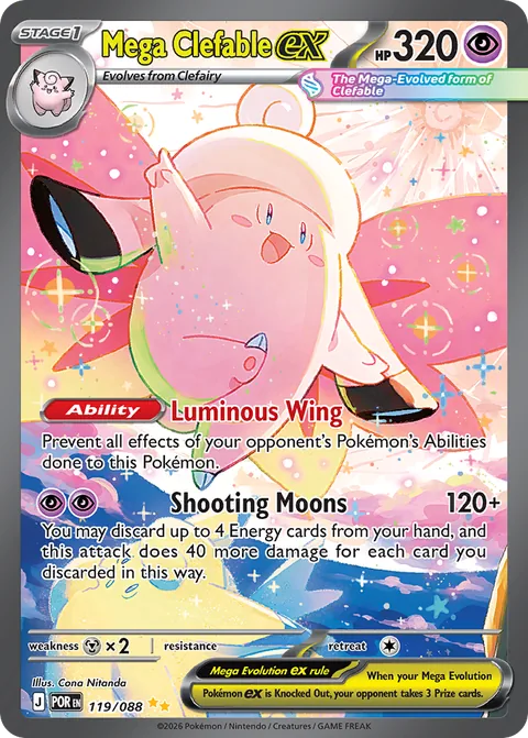 Mega Clefable ex Special Illustration Rare, Perfect Order 119