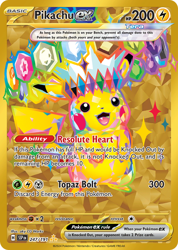 Pikachu ex SAR Surging Sparks
