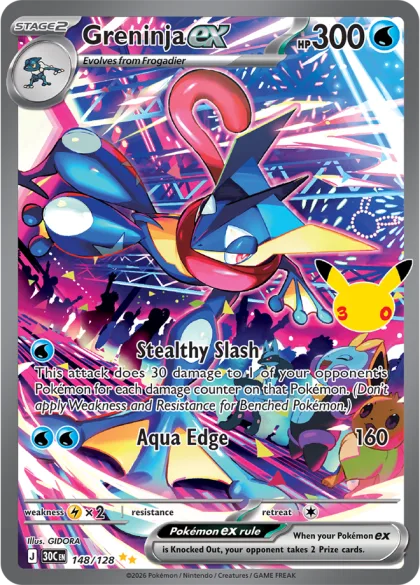 Greninja ex Special Illustration Rare, 30th Celebration 148/128